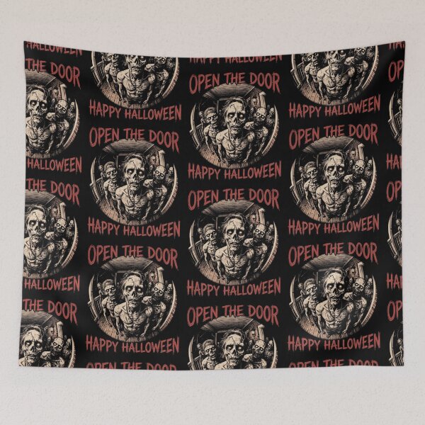 Item preview, Open The Door Happy Halloween Zombie Undead designed and sold by d247.