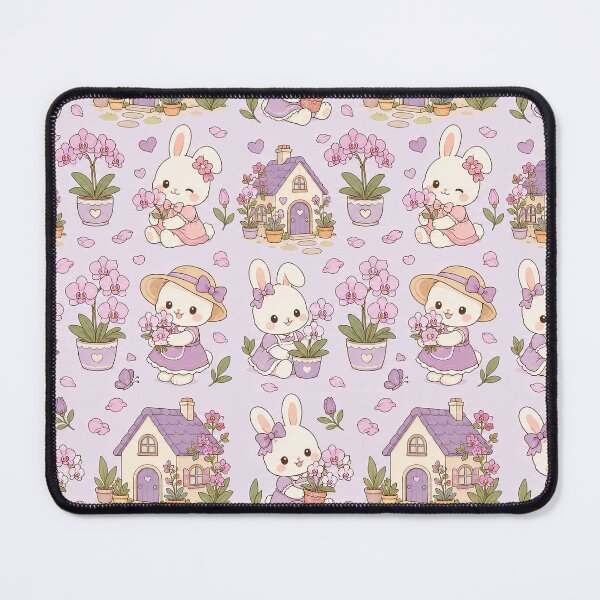 Item preview, Bunny Orchid Cottage Pattern designed and sold by Soft Berry Studio.