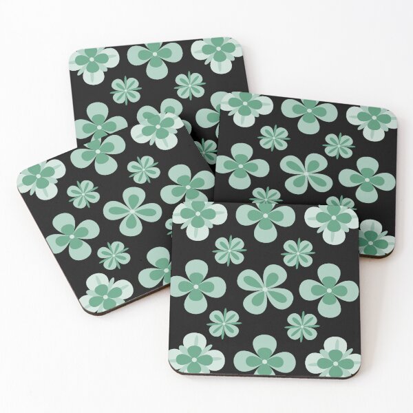 Item preview, Lucky Green Four Leaf Clover Retro Pattern. designed and sold by Jyoti-Quotes.
