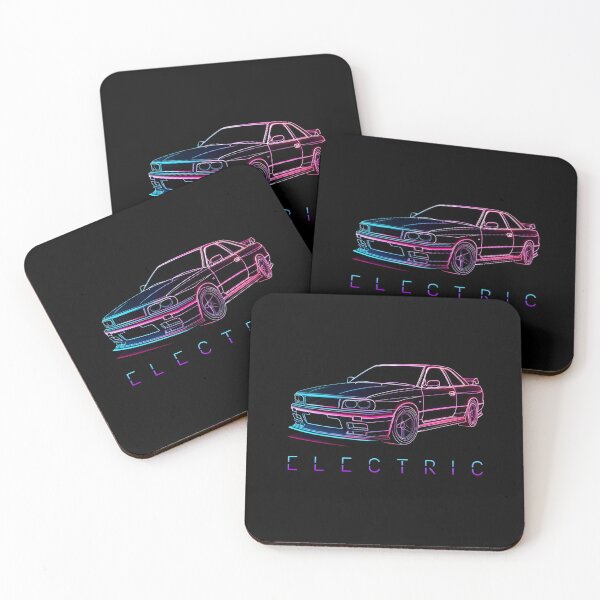 Item preview, Electric Neon Synthwave Sports Car Outrun Cyberpunk designed and sold by ThunderRed.