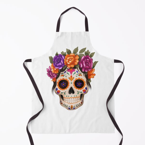 Item preview, Floral Sugar Skull with Flower Crown Watercolor Illustration designed and sold by Ms. Iryna.