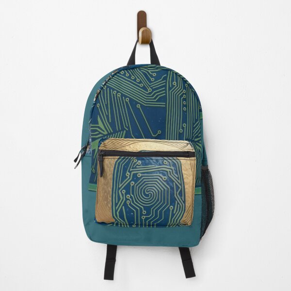 Item preview, The Techno Deity, Futuristic Cyber Saint Icon on Printed Circuit Board designed and sold by Mike Kiev art.