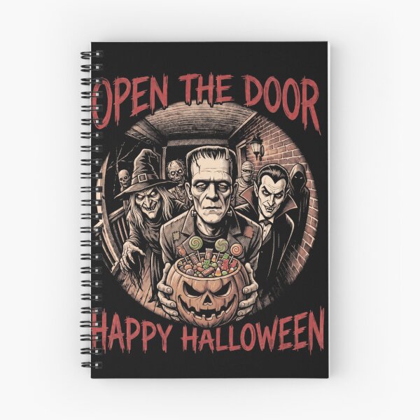 Item preview, Open The Door Happy Halloween Classic Monsters designed and sold by d247.