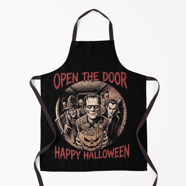 Item preview, Open The Door Happy Halloween Classic Monsters designed and sold by d247.