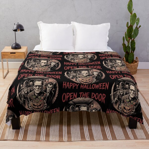Item preview, Open The Door Happy Halloween Classic Monsters designed and sold by d247.