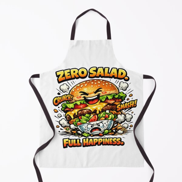 Item preview, Zero Salad Full Happiness: Comedy Burger Over Healthy Salad designed and sold by irfanshikh.