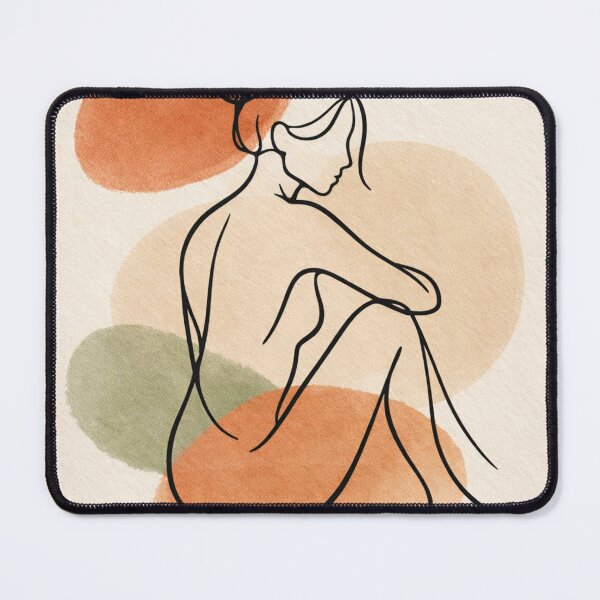 Item preview, Minimalist Female Line Art - Abstract Terracotta and Beige Silhouette Poster designed and sold by Bela Ambrus.