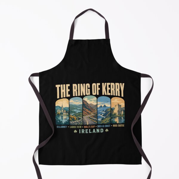 Item preview, Ring of Kerry Ireland Landmarks Illustration Vintage designed and sold by KrisSidDesigns.
