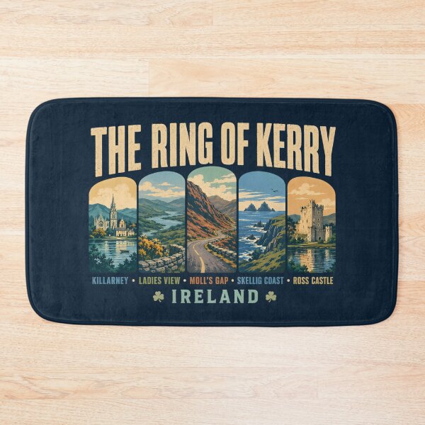Item preview, Ring of Kerry Ireland Landmarks Illustration Vintage designed and sold by KrisSidDesigns.