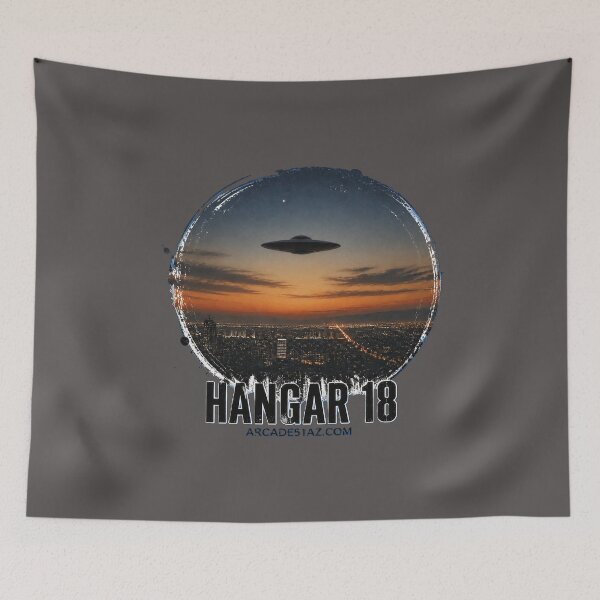 Item preview, Hangar 18: Alien Ship Over City designed and sold by Arcade51az.