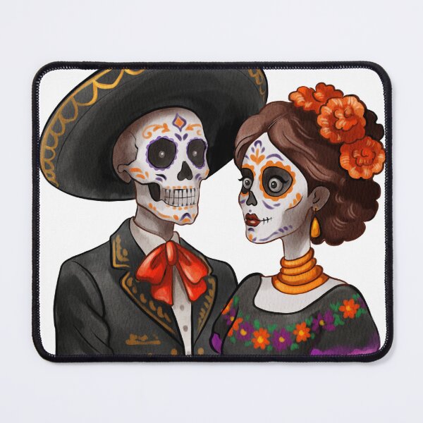 Item preview, Day of the Dead Couple Watercolor Illustration designed and sold by Ms. Iryna.