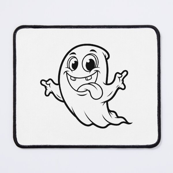 Item preview, Cute Silly Ghost Cartoon Line Art designed and sold by ArtPer-design.