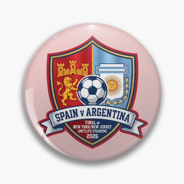 Item preview, Spain Argentina Final 2026 Soccer Shield Graphic designed and sold by Pride Emblem Prints.