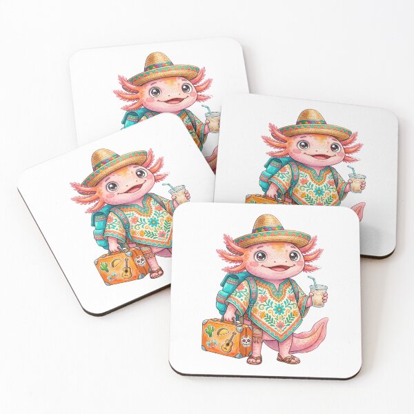 Item preview, Cute Axolotl Traveler with Suitcase Active designed and sold by TeeARTHY.