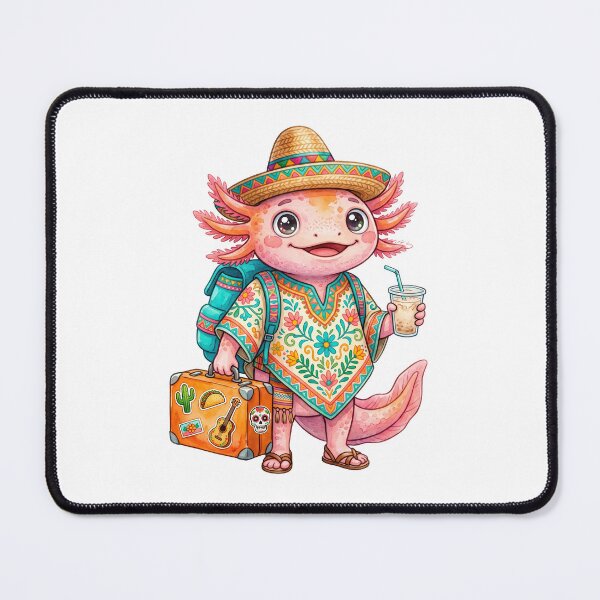 Item preview, Cute Axolotl Traveler with Suitcase Active designed and sold by TeeARTHY.