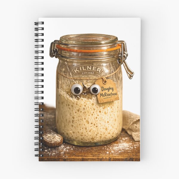Item preview, Sourdough Starter in Kilner Jar – Cute Googly Eyes & Nametag Illustration designed and sold by EdgeSphere.