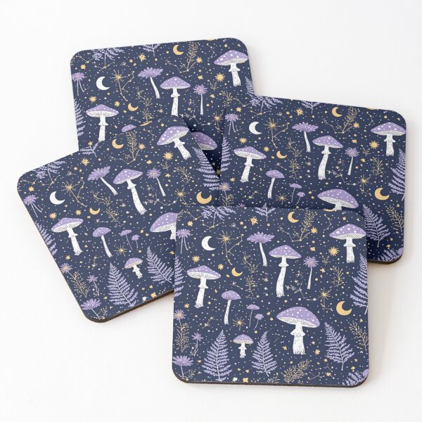 Item preview, Enchanted Midnight Garden - Celestial Forest Cottagecore Pattern designed and sold by thepixelcloset.