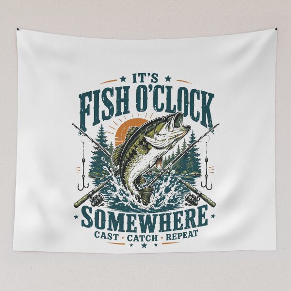 Item preview, It's Fish O'clock Somewhere-Funny Fishing  designed and sold by BornBorn.