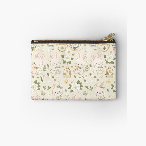 Item preview, Bunny Gardenia Tea Garden Pattern designed and sold by Soft Berry Studio.