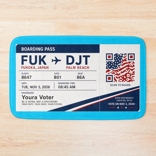 Item preview, ✈️ FUK → DJT Boarding Pass - LAST CALL FOR DEMOCRACY COLLECTION ✈️ - Passenger  Youra Voter designed and sold by WheelieGdArt.