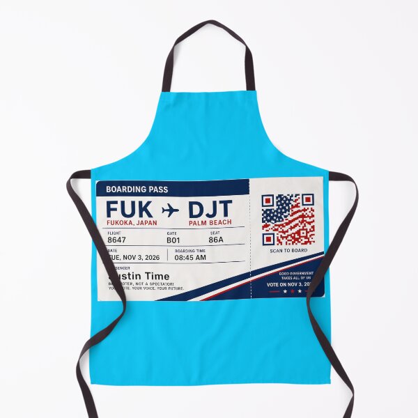 Item preview, ✈️ FUK → DJT Boarding Pass - LAST CALL FOR DEMOCRACY COLLECTION ✈️ - Passenger - Justin Time designed and sold by WheelieGdArt.