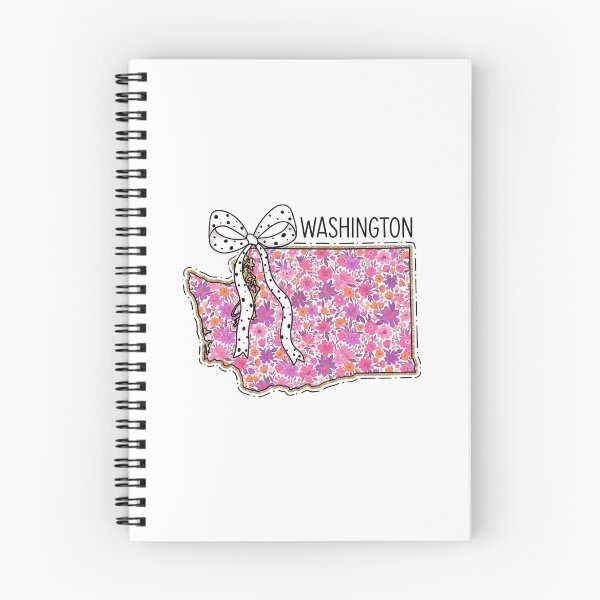 Item preview, Cute Washington Floral Map Graphic Coquette Bow Design designed and sold by Paper Drip.