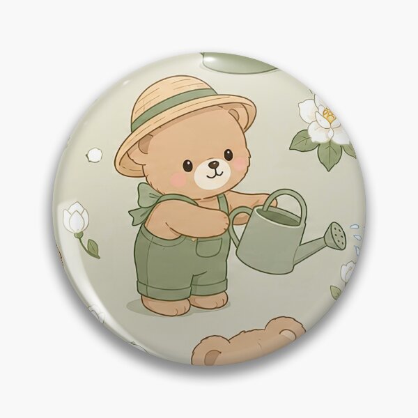 Item preview, Teddy Bear Gardenia Garden Pattern designed and sold by Soft Berry Studio.