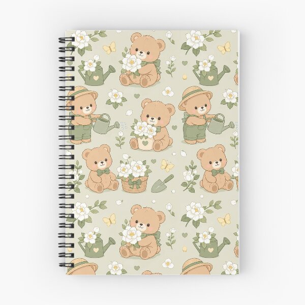 Item preview, Teddy Bear Gardenia Garden Pattern designed and sold by Soft Berry Studio.