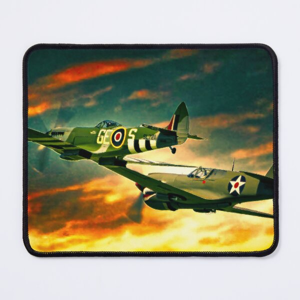 Item preview, P‑40 Warhawk vs Spitfire – WWII Aviation Artwork designed and sold by GorisJ86.