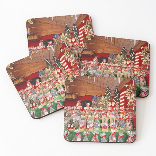 Item preview, handcrafted wooden Santa figures designed and sold by psychoshadow.