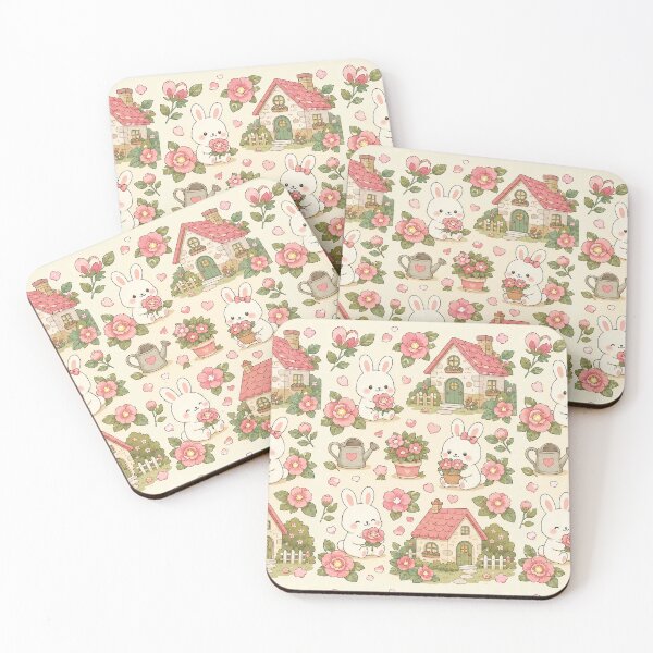 Item preview, Bunny Camellia Cottage Pattern designed and sold by Soft Berry Studio.