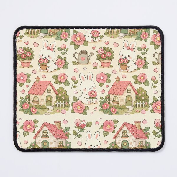 Item preview, Bunny Camellia Cottage Pattern designed and sold by Soft Berry Studio.