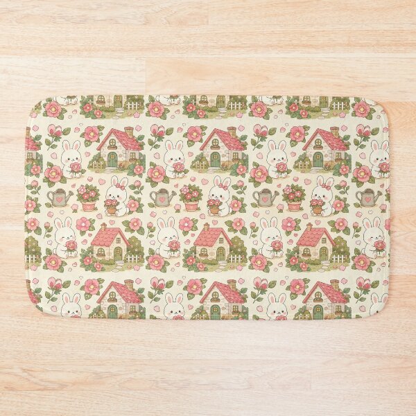 Item preview, Bunny Camellia Cottage Pattern designed and sold by Soft Berry Studio.
