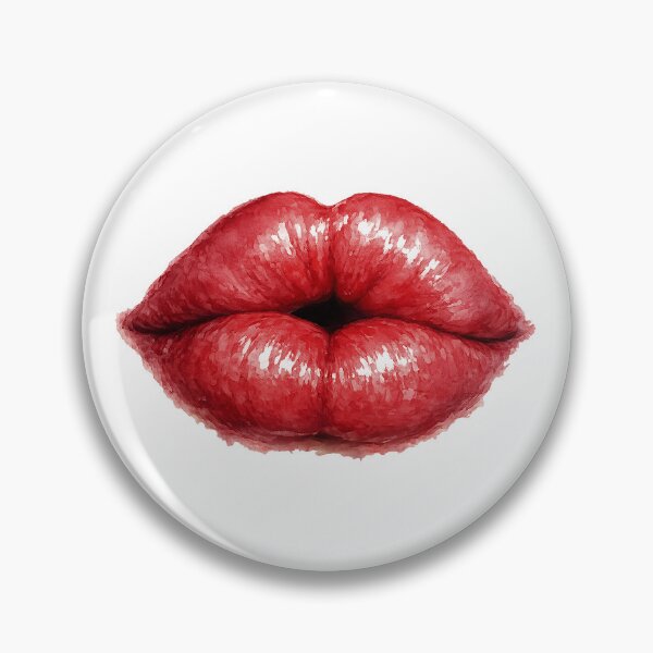 Item preview, Bold Watercolor Red Lips – Glamorous Kiss Fashion Illustration designed and sold by FernLiz.