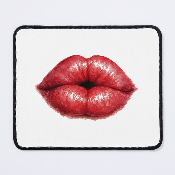 Item preview, Bold Watercolor Red Lips – Glamorous Kiss Fashion Illustration designed and sold by FernLiz.