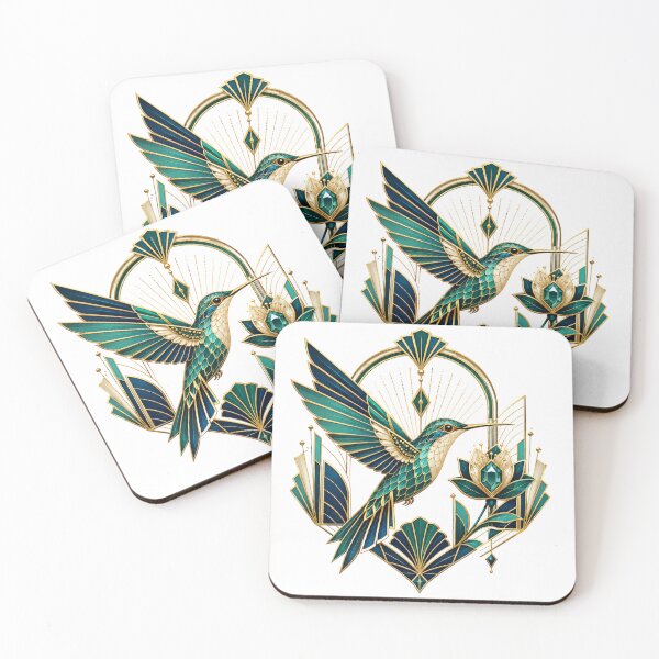 Item preview, Neo Deco Hummingbird Jewel Garden designed and sold by Mosslume Studio.