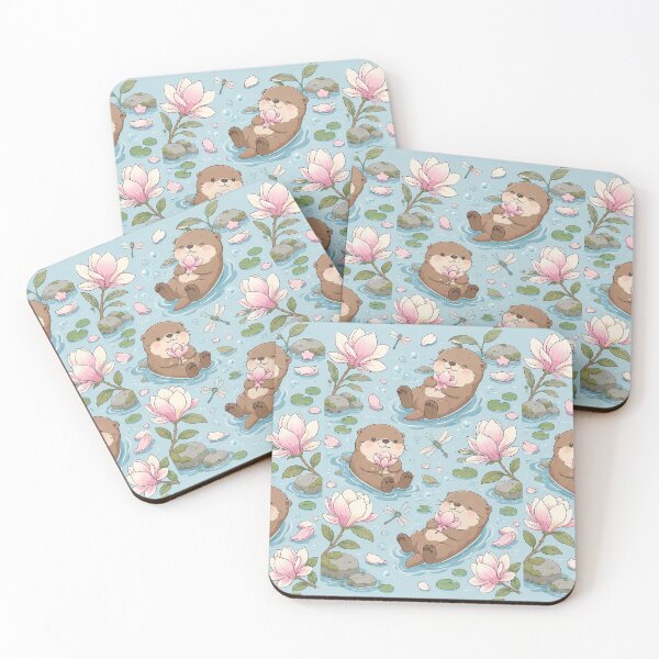 Item preview, Otter Magnolia River Pattern designed and sold by Soft Berry Studio.
