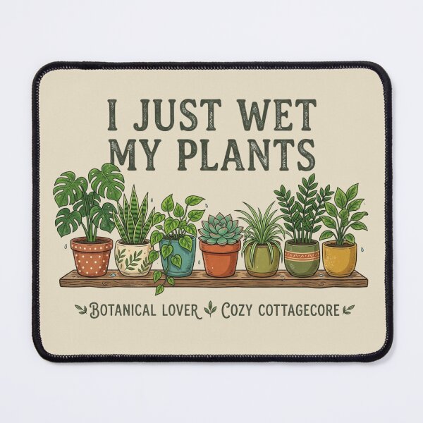 Item preview, I Just Wet My Plants Funny Retro Houseplant Botanical Lover T-Shirt designed and sold by PACS0011.