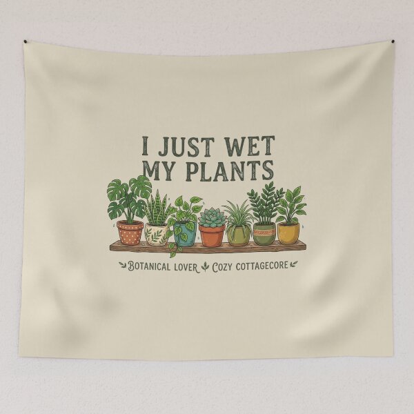 Item preview, I Just Wet My Plants Funny Retro Houseplant Botanical Lover T-Shirt designed and sold by PACS0011.