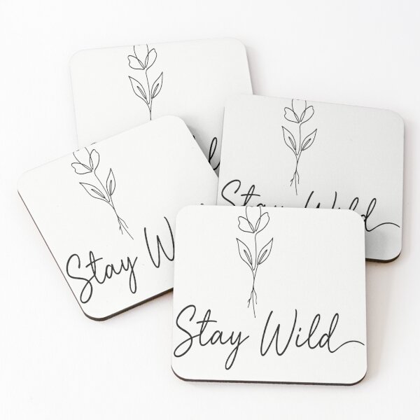 Item preview, Stay Wild - Minimalist Wildflower Line Art designed and sold by SovaVana.