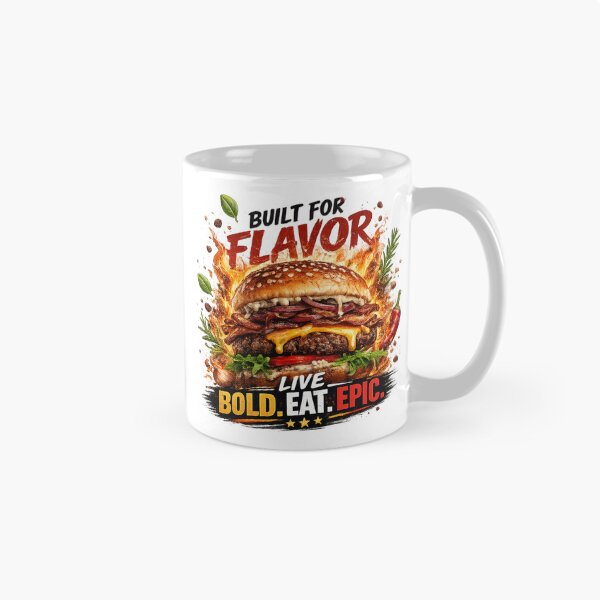 Item preview, Built For Flavor: Gourmet Herbs Fire Cheeseburger Live Bold Eat Epic designed and sold by irfanshikh.