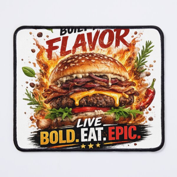 Item preview, Built For Flavor: Gourmet Herbs Fire Cheeseburger Live Bold Eat Epic designed and sold by irfanshikh.