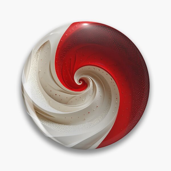 Item preview, Elegant Red and White Spiral designed and sold by Vicky Brago-Mitchell®.
