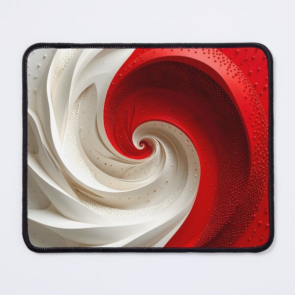 Item preview, Elegant Red and White Spiral designed and sold by Vicky Brago-Mitchell®.