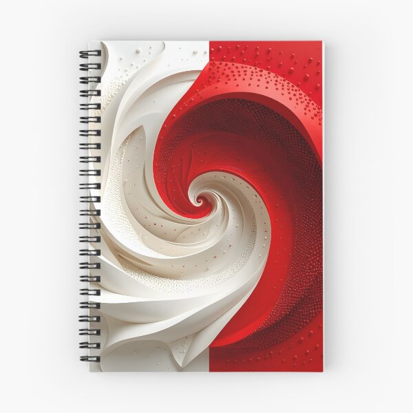 Item preview, Elegant Red and White Spiral designed and sold by Vicky Brago-Mitchell®.