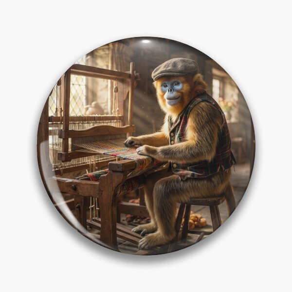 Item preview, Golden Snub-Nosed Monkey Weaver in His Cozy Cottage  designed and sold by Tridentulus.