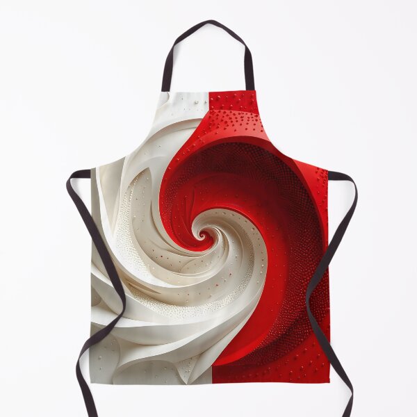 Item preview, Elegant Red and White Spiral designed and sold by Vicky Brago-Mitchell®.