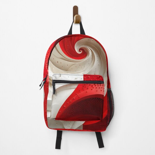 Item preview, Elegant Red and White Spiral designed and sold by Vicky Brago-Mitchell®.