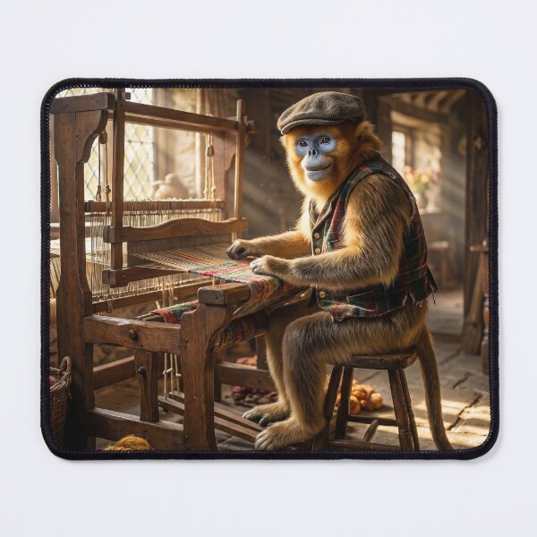 Item preview, Golden Snub-Nosed Monkey Weaver in His Cozy Cottage  designed and sold by Tridentulus.