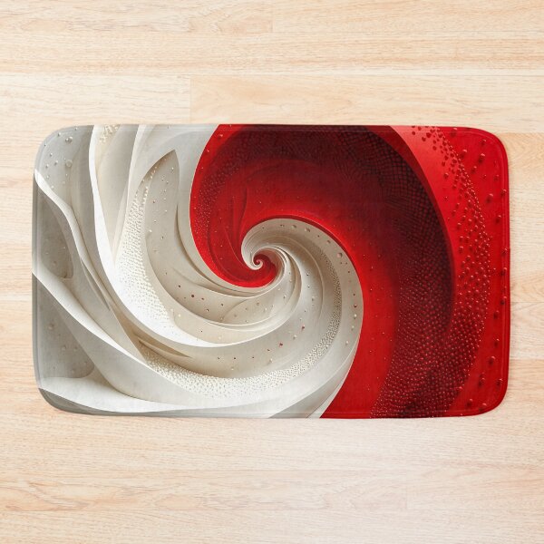 Item preview, Elegant Red and White Spiral designed and sold by Vicky Brago-Mitchell®.